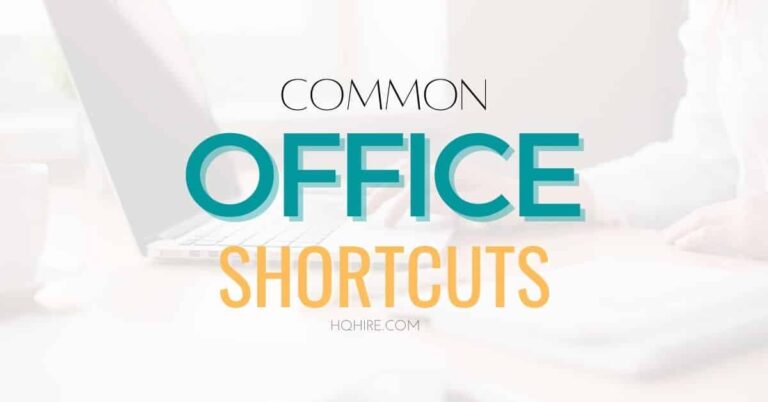 Powerful Microsoft Office Shortcut Keys List (Common Keyboard Shortcuts)
